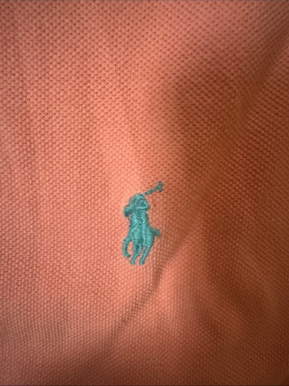 Ralph Lauren vintage Polo each with teal logo Shirt men’s XL